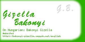 gizella bakonyi business card
